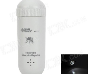 NECKTYPE ULTRASONIC MOSQUITO REPELLER WITH PERSONAL ALARM FLASHLIGHTWhite