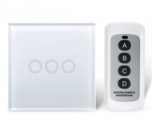 Remote Control Switch 1gang 2gang 3Gang 1 Way, Smart Wall Switch,Wireless Remote RF Touch Light Switch