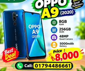 Oppo A9 2020 (8/256GB) | Premium Look, Best Deal