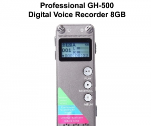 Digital Voice Recorder 8GB LCD Display GH500 Rechargeable