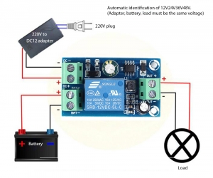 Online UPS YXX804 PowerOFF Protection Module Automatic Switching Module UPS Emergency Cutoff Battery Power Supply 12V to 48V Control