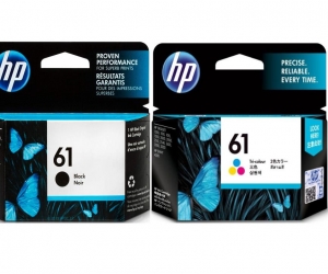 2 Pack Genuine HP 61 Black & Colour Ink Cartridge Set 