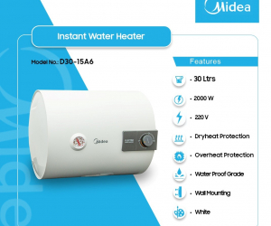 MIDEA 30 LITERS D3015A6 WATER HEATER Energy Saving GEYSER