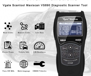 VS890 Auto Diagnostic Scanner Vgate VS890 Diagnostic tool OBD2 CANBUS Fault Car Code Reader VS 890 MultiLanguages Better ELM327 AD310