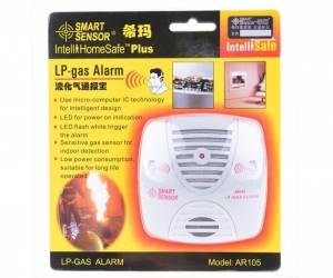 Plugin LPGas Alarm Gas Detector Gas Leak DetectorWhite