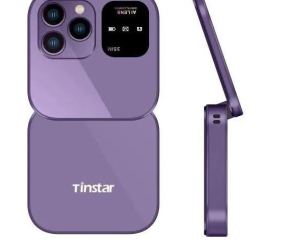 Tinstar T888 Folding Phone Camera 2 Sim Purpel