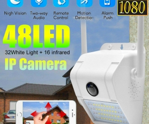 Famous D6 Smart 1080P Waterproof Wall Lamp IP Camera 180° Panoramic IR Night Vision Motion Detection AP Hotspot Smart Induction Lamp Outdoor Camera  White 