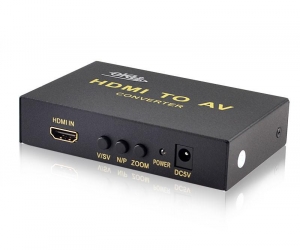 EKL HDMI 2AV Converter HDMI To AV + Audio Converter Support SPDIF coaxial audio NTSC PAL composite Video HDMI to 3rca adapterBlack