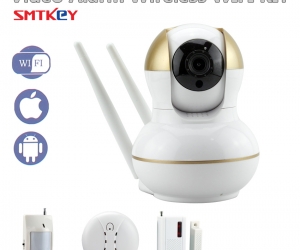 Home alarm system pir smoke detector sensors wireless 1080p hd ip cctv security camera