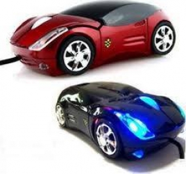 LED Light With Wireless Car shape mouse