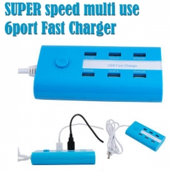 SUPER speed multi use 6port USB power adapter