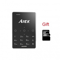 Aiek M4 DualSim keypad Touch Mini Credit Card Size Phone intact Box