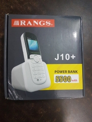 Original Rangs j10+ Mobile Phone + Power Bank 5500 mAh with speaker intact Box