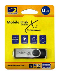  Twin Mos USB Drive X3 .0premium16GB, Black