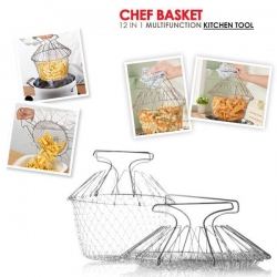 Foldable Chef Basket Strainer Net Kitchen Cooking Tool (USH)