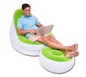 2 in 1 Air Chair and Footrest Sofa