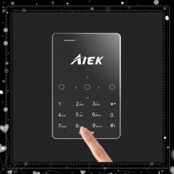 Aiek M4 DualSim keypad Touch Mini Credit Card Size Phone intact Box