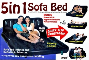 5 in 1 AirOSpace sofa cum Bed intact Box