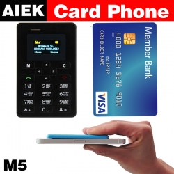 AIEK M5 Mini credit card Size Mobile Phone