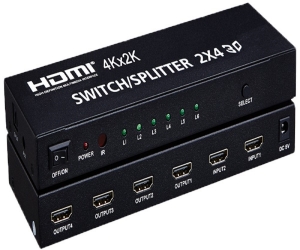 HDMI 4K Switchsplinter  (2 input 4 output)