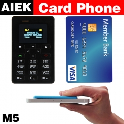 AIEK M5 Mini credit card Size Mobile Phone intact Box