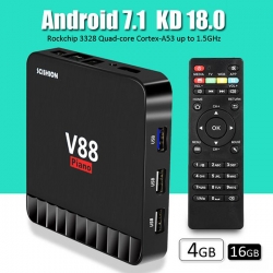 Scishion V88 Piano 4GB+16GB Android 7.1, QuadCore TV Box, 4K 3D   Media player, WiFi, Google Play
