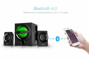 F&D A140X Black Bluetooth 4.0 Audio Streaming 2:1 Speaker