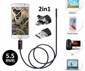 Endoscope for Android and PC 5.5mm Ultra Small USB 1Meter