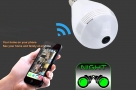 IP Camera LED Bulb 360° Panoramic Wifi Camera Night Vision