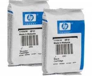 GENUINE HP 61 Black & TriColor Ink (SEALED BAG  NO RETAIL BOX) 