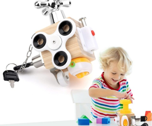 Kids Busy Cube Wooden Activity Fidget Toy