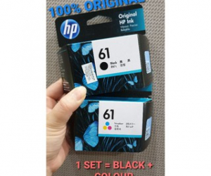 Genuine HP 61 Black & Colour Ink Cartridge Set 