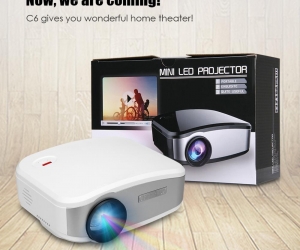 C6 3D HD LED Portable Mini TV Multimedia Projector
