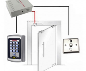 125khz rfid Door Access Control System for Frameless Glass Door Electric Bolt Lock Kit