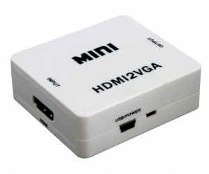 HDMI to VGA Converter With Audio  White