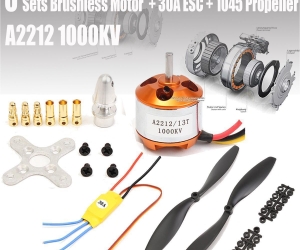 A2212 1000KV Motor + 30A Brushless ESC+ 1045 Propeller For DJI F450 550 FNHB