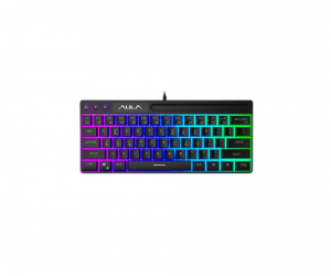 AULA WIND F3061 MEMBRANE RGB TKL WIRED SILICONE KEYBOARD