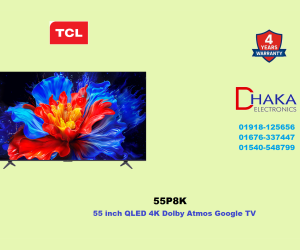 TCL 55 inch 55P8K QLED 4K Smart Google TV Official