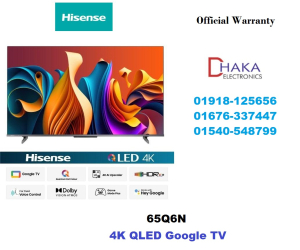 Hisense 65 inch 65Q6N 4K QLED Google TV Official