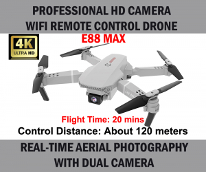 Wifi Camera Drone E88 Max Dual Cam