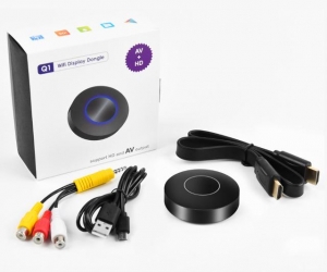 HD+AV output Q1 Mirroring TV Dongle wifi display receiverBlack