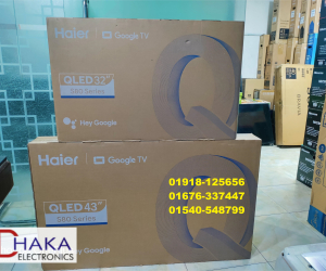 32 inch Haier H32S80EFX QLED FHD Smart Google TV Official