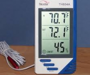 Digital Indoor Outdoor In/out Thermometer Hygrometer Humidity Meter MoistureBlack