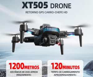 Drone 8K HD Dual Camera GPS 5G WIFI RC FPV Laser 360° XT505