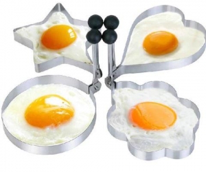 4 Piece Stainless Steel Fried Egg Mold Pancake Mold Cozinha Kitchen Tool Pancake Rings Egg CookingSilver