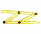 1-piece-angleizer-template-tool-adjustable-angle-gauge-yellow-ruler-four-side-rules-Yellow