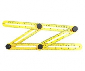 1 piece angleizer template tool adjustable angle gauge yellow ruler four side rulesYellow