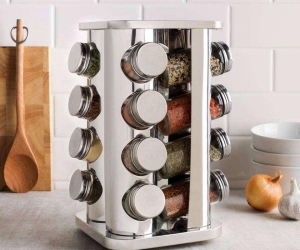 16 Jars Stainless Steel Spice Rack