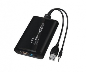 USB to HDMI Converter with 3.5mm Audio Cable Adapter 1080PBlack