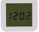 Four-Sided-Digital-Rotating-Time-Alarm-Timer-Temperature-LCD-Clock---White